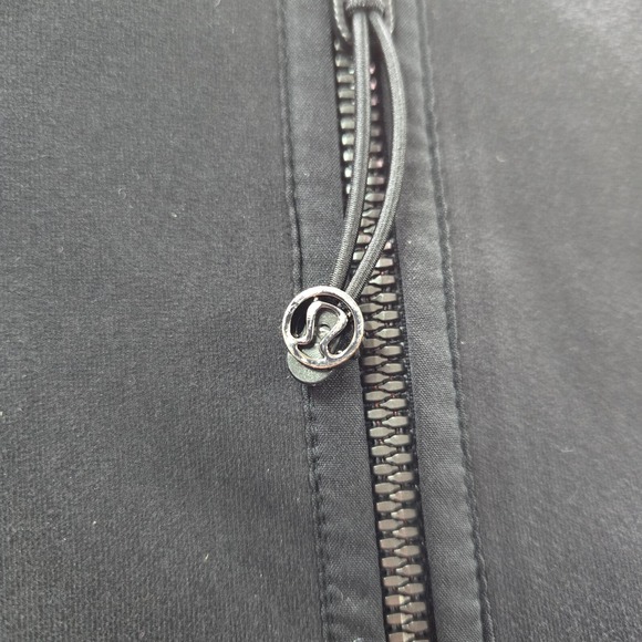 Lululemon Women Jacket 4 Black‎ Collarless Textured Fleece Full Zip Pockets - Picture 8 of 11
